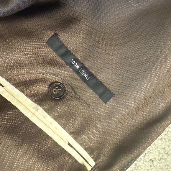 Strellson vintage size 42 (52 EURO) EUC pure wool Charcoal/brown Pinstripe Blaze - Picture 7 of 14